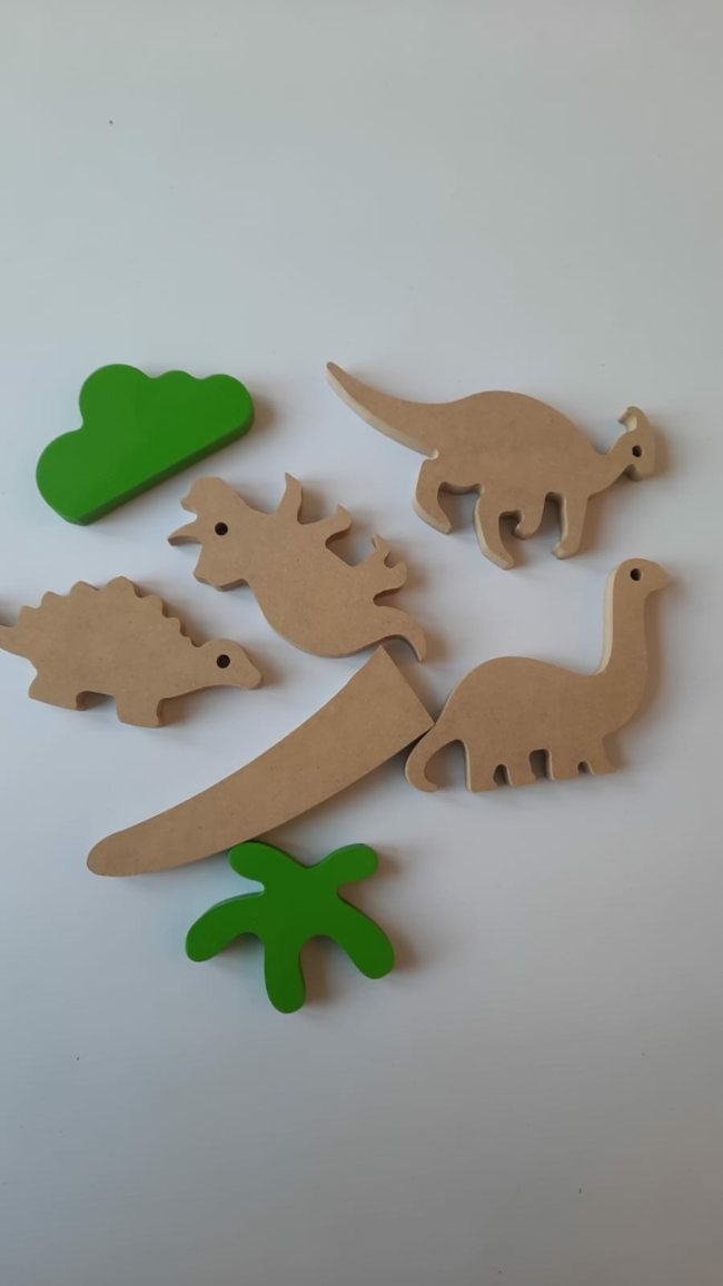 Set dino y arbusto