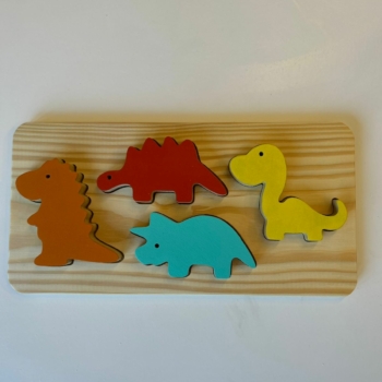 ENCASTRE DE DINOS de madera