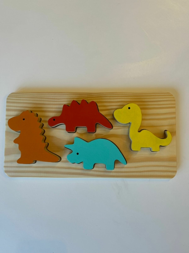 ENCASTRE DE DINOS de madera